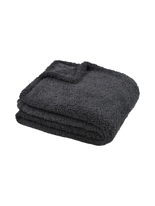 S-f Montreal Σετ Κουβέρτα Fleece Καναπέ 130x160εκ. Anthracite