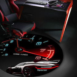 Gaming-Stuhlmatte Abstandshalter Parkettschutz Gummi Textilmaterial 1200 x 3mm Rund Speed 46501475 "spfp-speed-120"