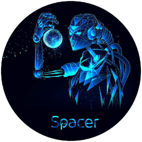 Gaming Chair Mat Spacer Parquet Protection Rubber Textile Material 1200 X 3mm Round Cyborg 46501473 "spfp-cyborg-120"