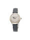 Orient Star Γυναικείο Ρολόι 30mm Μπαταρίας με Γκρι Δερμάτινο Λουράκι
