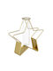 Edelman Christmas Metallic Gold Candlestick 19.5x19cm