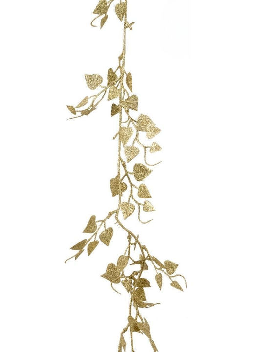 Christmas Garland Ivy Leaves Gold Glitter 180cm 306.035.0020.04