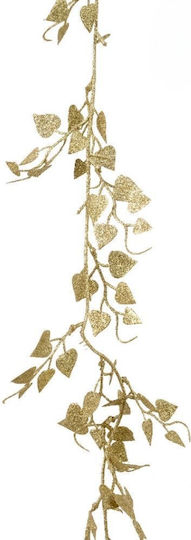 Christmas Garland Ivy Leaves Gold Glitter 180cm 306.035.0020.04