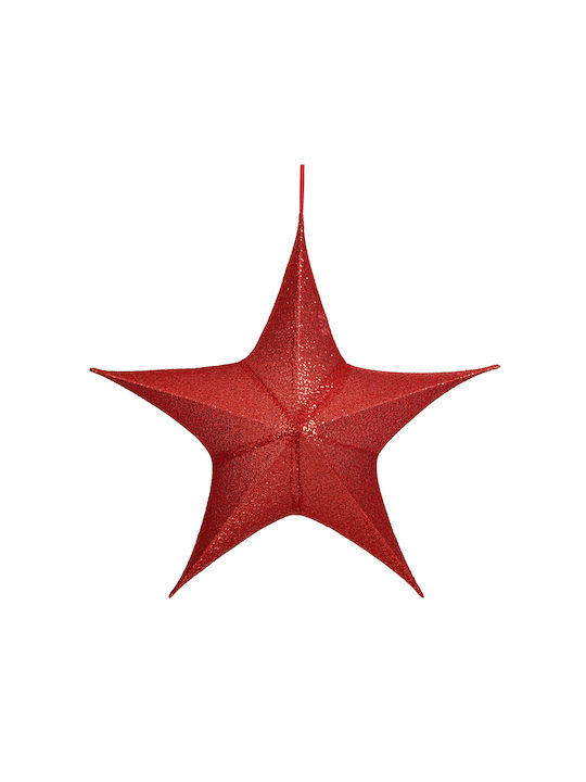 Hanging Ornament Star Paper Red