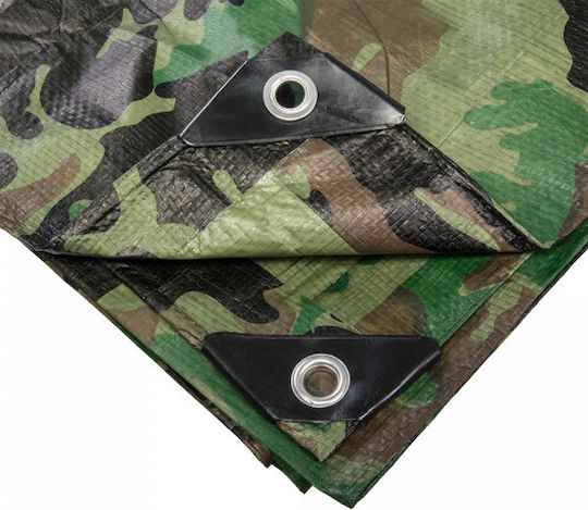 Camo Forest Waterproof Tarpaulin 3 x 3m 90g/m²