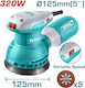 Total Electric Eccentric Sander 125mm Electric 320W with Speed Control and with Suction System