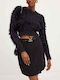 Γυναικείο Crop Top Μακρυμάνικο Black