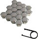 Chrome Bolt Caps 17mm Set of 20 Pieces Vr22207