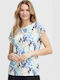 Γυναικείο T-shirt Animal Print Μπλε Multi