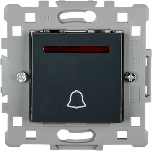 Elmark Wall Push Bell Button Black 1609