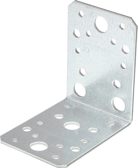 Elmark Γωνία Ραφιού από Μέταλλο σε Ασημί Χρώμα 50x50mm KL-01