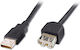 PremiumCord USB 2.0 Cable USB-A male - USB-A female Μαύρο 0.2m kupaa02bk