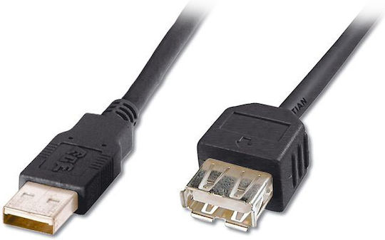 PremiumCord USB 2.0 Cable USB-A male - USB-A female Μαύρο 0.2m kupaa02bk