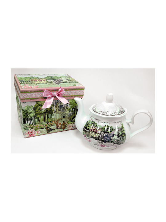Weihnachtliche Teekanne Porzellan L23xB15cm.