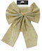 Ready Christmas Fabric Door Bow Elastic Gold 34x39cm