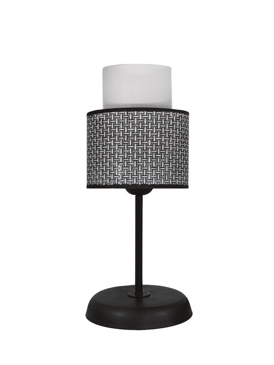 Heronia Tl05 Pr Plastic Table Lamp for Socket E27 with Black Shade and Base
