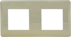 Elmark Switch Frame 2 Positions in Gold Color 0...