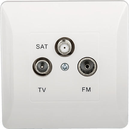 Elmark TV+FM+SAT Steckdose Weiß El0668 Splendor