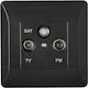 Elmark Πριζα Tv+fm+sat Μαυρη El1668 Splendor