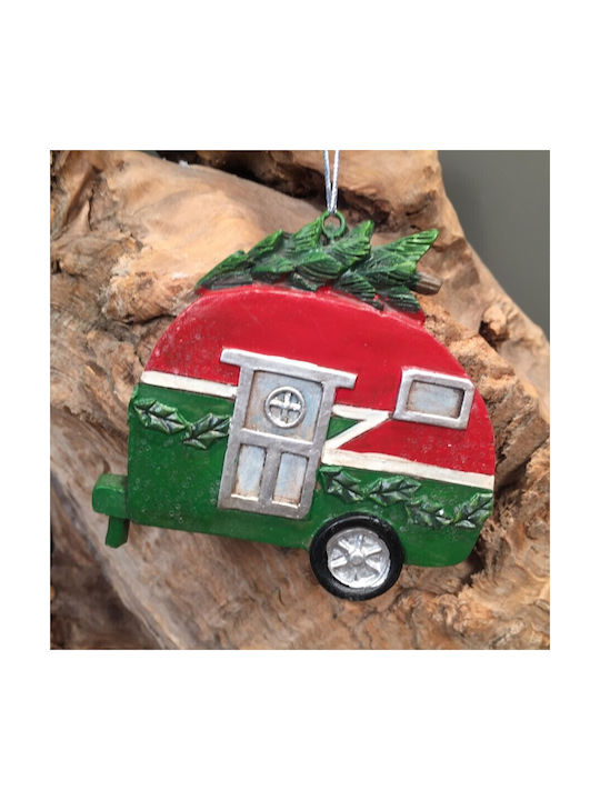 Hanging Ornament Trailer Ceramic Green