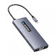 BlitzWolf USB-C Docking Station με HDMI 4K PD Ethernet Γκρι (BW-NEW TH8)