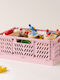 Kiokids Children's Folding Storage Box made of Plastic Pink 40x30x15cm 1pcs