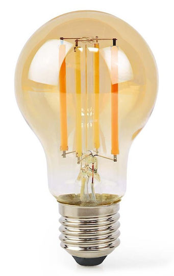 Nedis Wi-fi Smart Led Bulb Filament E27 A60 7w 806lm Warm White 1800 3000k Glass Gold