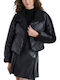 Κοντό Γυναικείο Puffer Μπουφάν για Χειμώνα Black