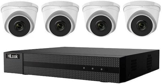 Hilook Захранван от Hikvision Мрежов Комплект Ik-4142th-mh/p С 2mpx 4x Камери Ipc-t221h 2.8mm 1x Nvr-104mh-d/4p 1tb Hdd