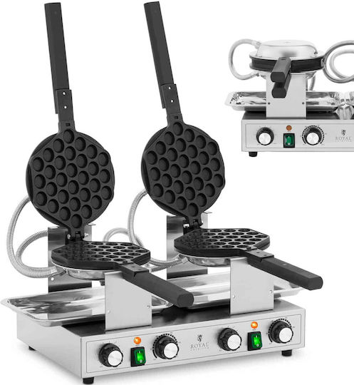 Double Bubble Waffle Maker Teflon 2 X 1400 W