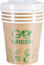 Capace pentru recipiente alimentare compostabile Go Green 700ml 5buc 0.115kg