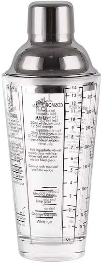 Glass Cocktail Shaker Lid Bar Cocktails 450 Ml