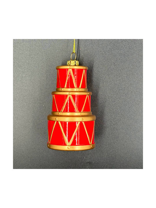 Drums Hanging Ornament Plastic Red