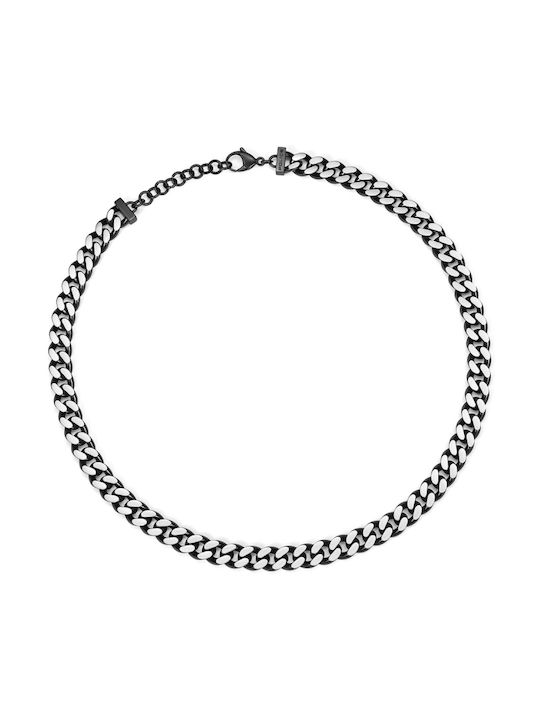 Police Necklace from Steel Black