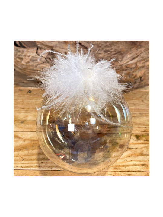 Hanging Ball Ornament Ornament Glass Transparent 12cm