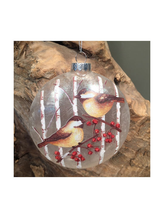 Hanging Ornament Bird Glass with Sequins