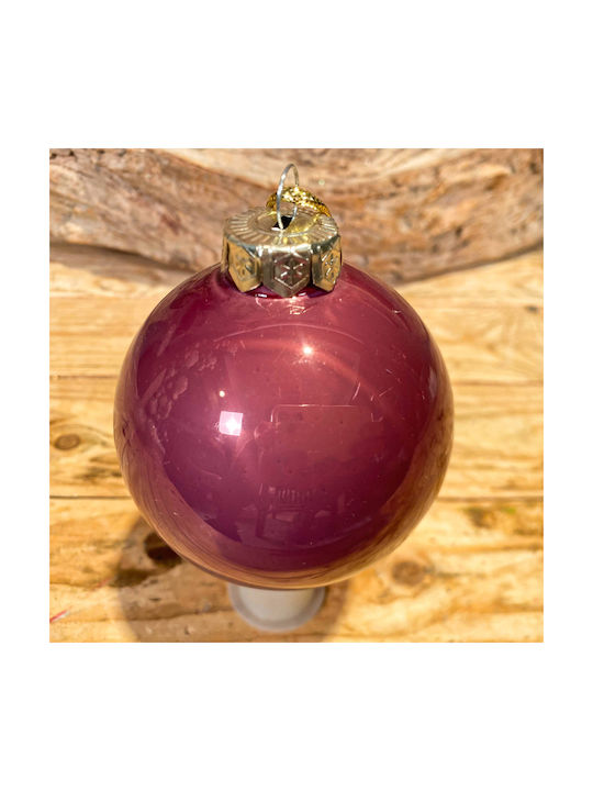 Hanging Ball Ornament Ornament Glass Pink 8cm