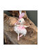 Hängender Weihnachtsbaumschmuck Maus Keramik Rosa