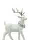 Zen Collection Christmas Plastic Figure Reindeer White Height 24cm