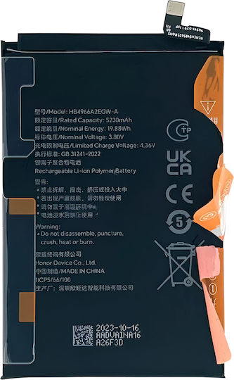 Clappio Interner Akku Honor 90 Smart 5230mAh Modell Hb4966a2egw Schwarz
