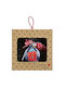 Synchronia Handmade Hanging Lucky Charm Pomegranate Multicolour made of Wood 17.5x18cm 1pcs