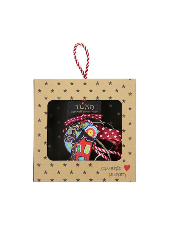 Synchronia "love Handmade Hanging Lucky Charm Multicolour made of Wood 17.5x18cm 1pcs