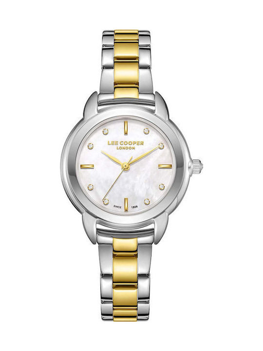 Lee Cooper Γυναικείο Ρολόι 32mm Μπαταρίας με Χρυσό Μεταλλικό Μπρασελέ