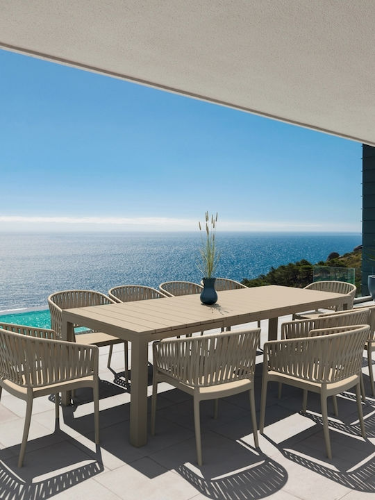 Outdoor Armchair Polypropylene Portofino Taupe
