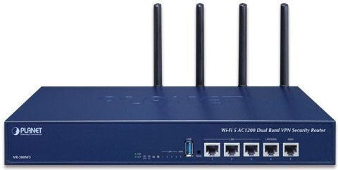 Planet Vr-300w5 Enterprise Router Firewall Vpn Vlan Qos Ha Ap Kontroler 2xwan Sd-wan 3xlan Wifi 802.11ac