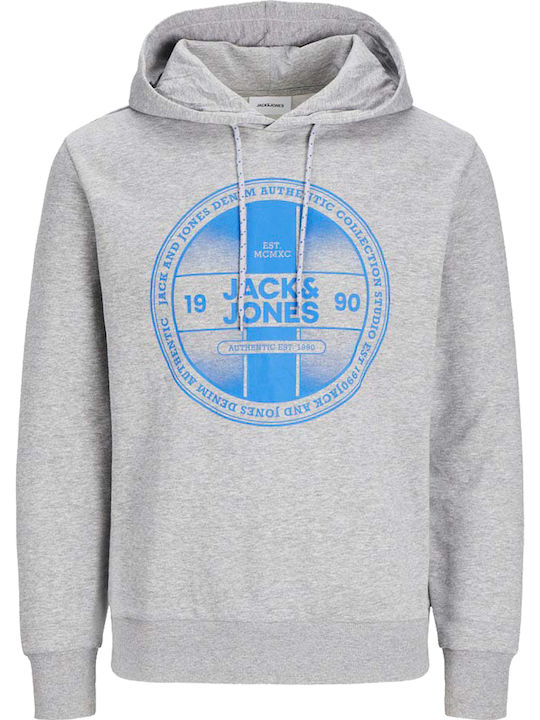 Jack & Jones Sweatshirt with Hood Light Grey Me...