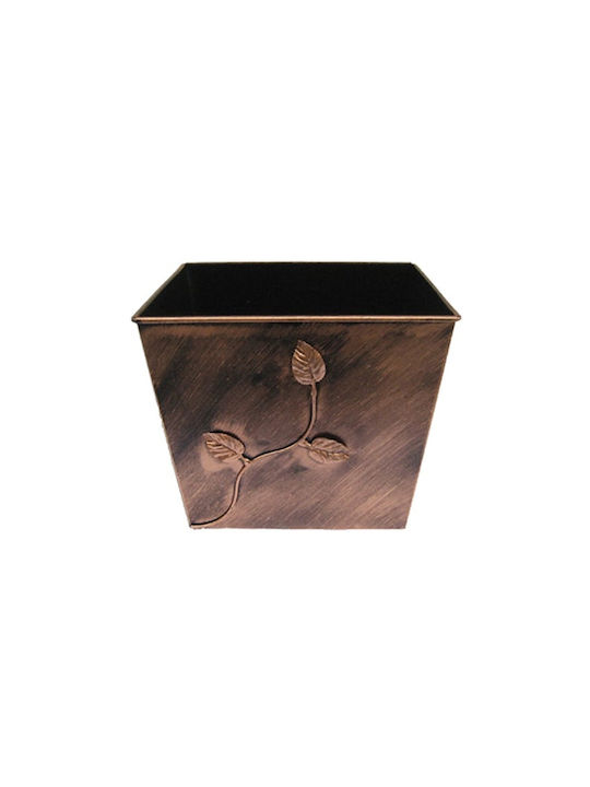 GTMED Metallic Box Wood Storage 46x40x37cm Silver