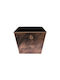 GTMED Metallic Box Wood Storage 46x40x37cm Silver