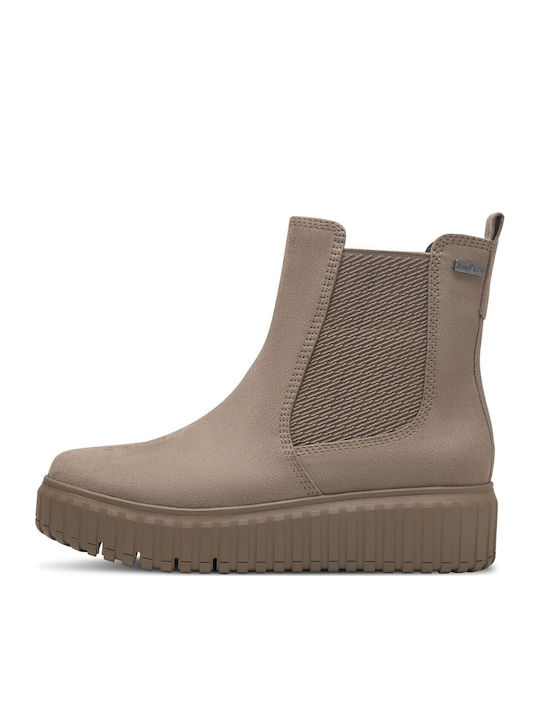 Jana Suede Women's Ankle Boots Beige