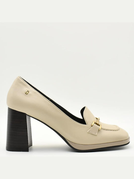 Stonefly Leather Beige Heels